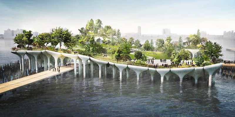 Плавучий парк «Маленький остров» скоро откроется для туристов в Нью-Йорке